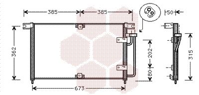 VAN WEZEL 81005032 Радиатор кондиционера  для SSANGYONG KORANDO (Сан-янг Kорандо)