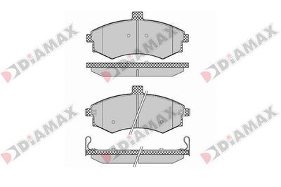 Комплект тормозных колодок, дисковый тормоз DIAMAX N09425 для HYUNDAI MATRIX