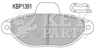 Комплект тормозных колодок, дисковый тормоз KEY PARTS KBP1391 для FIAT CINQUECENTO