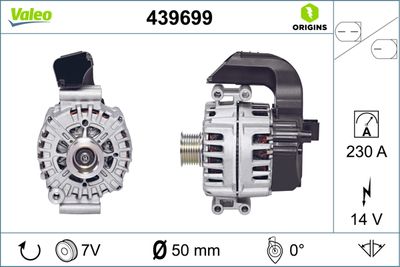 Генератор VALEO 439699 для BMW 7