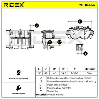 спирачен апарат RIDEX