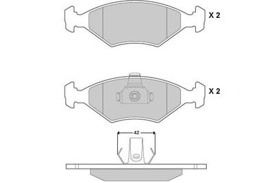 Комплект тормозных колодок, дисковый тормоз E.T.F. 12-0959 для FIAT ALBEA