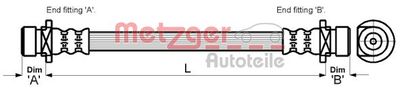 Тормозной шланг METZGER 4115159 для HONDA LOGO