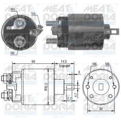MEAT & DORIA Magneetschakelaar, startmotor (46056)