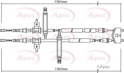 Cable Pull, parking brake APEC CAB1144