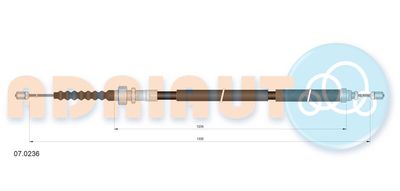 Тросик, cтояночный тормоз ADRIAUTO 07.0236 для CITROËN XANTIA