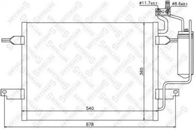 кондензатор, климатизация STELLOX 10-45225-SX