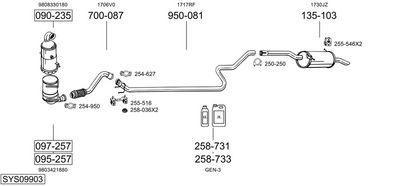 Изпускателна система BOSAL SYS09903