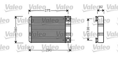VALEO 812321 Радіатор пічки для MERCEDES-BENZ (Мерседес)