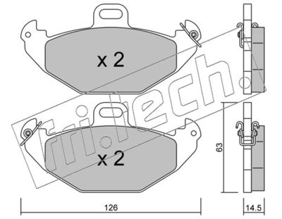 fri.tech. 650.0 Тормозные колодки и сигнализаторы для RENAULT LAGUNA I (B56_, 556_) 2.2 dT (B569) fri.tech. 650.0 Тормозные колодки и сигнализаторы для RENAULT LAGUNA I (B56_, 556_) 2.2 dT (B569)
