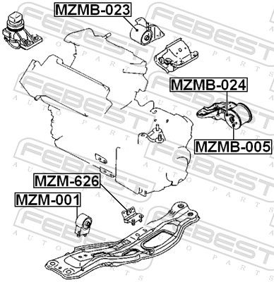 SUPORT MOTOR FEBEST MZMB023 1