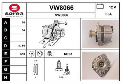 GENERATOR SNRA VW8066