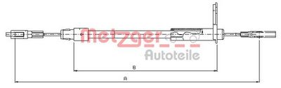 жило, ръчна спирачка METZGER AUTOTEILE 10.9442
