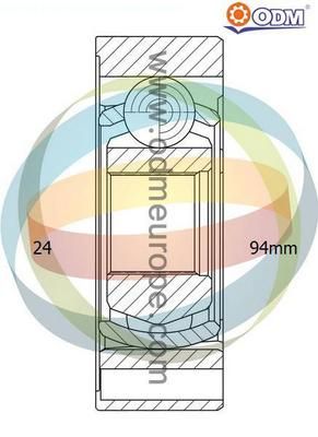 Шарнирный комплект, приводной вал Multiparts 14-156045 для ALFA ROMEO ALFETTA