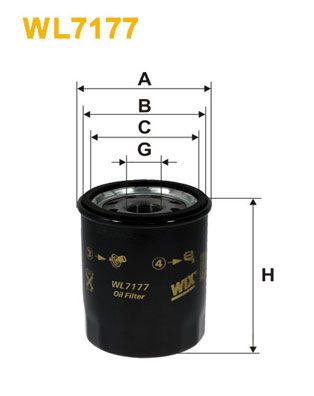 Масляный фильтр WIX FILTERS WL7177 для PONTIAC VIBE