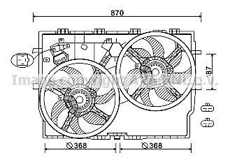 Вентилятор, охлаждение двигателя AVA QUALITY COOLING FT7587 для FIAT DUCATO