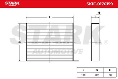 Филтър купе (поленов филтър) STARK SKIF-0170159