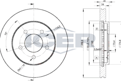 спирачен диск ICER 78BD5347-2