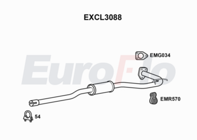 Zestaw tłumików, tłumik końcowy EUROFLO 1570B199