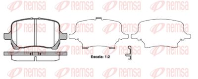 Комплект тормозных колодок, дисковый тормоз REMSA 1089.12 для CHEVROLET HHR