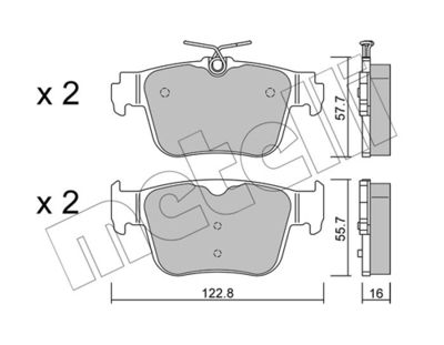 Комплект тормозных колодок, дисковый тормоз 22-1317-0