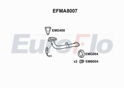 EuroFlo Exhaust Pipe EFMA8007