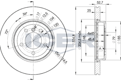 спирачен диск ICER 78BD6071-2