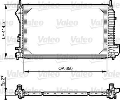 VALEO 735083 Радіатор охолодження двигуна для SAAB (Сааб)