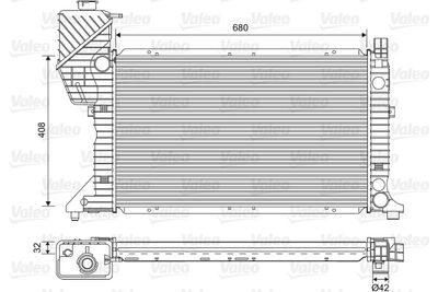 VALEO 701589 Радиатор охлаждения двигателя  для MERCEDES-BENZ SPRINTER (Мерседес Спринтер)