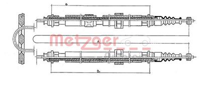 METZGER 431.2 Трос ручного тормоза  для ALFA ROMEO 164 (Альфа-ромео 164)