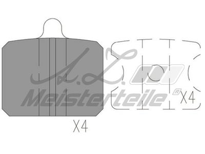 комплект спирачно феродо, дискови спирачки A.Z. Meisterteile AZMT-44-022-1679