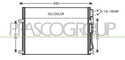 PRASCO JE020C001 Радиатор кондиционера  для JEEP COMMANDER (Джип Коммандер)