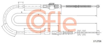 Тросик, cтояночный тормоз COFLE 92.17.2726 для OPEL FRONTERA
