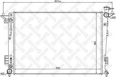 Радиатор, охлаждение двигателя STELLOX 10-25465-SX для HYUNDAI ix35