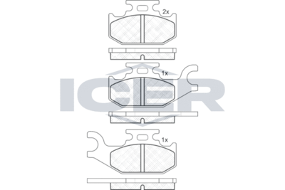 Комплект тормозных колодок, дисковый тормоз ICER 182057 для RENAULT TWIZY