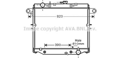 Радиатор, охлаждение двигателя AVA QUALITY COOLING TO2378 для TOYOTA LAND CRUISER