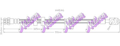 Тормозной шланг KAWE H4846 для VW FOX