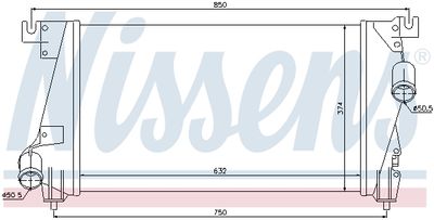 NISSENS 96848 Інтеркулер для CHRYSLER (Крайслер)