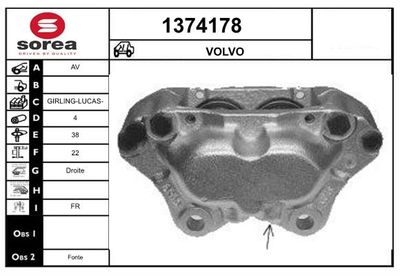 BREMSSATTEL SNRA 1374178