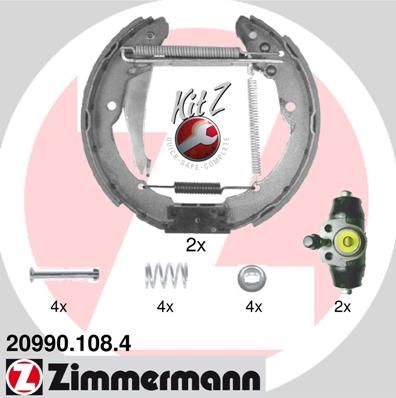 Комплект тормозных колодок ZIMMERMANN 20990.108.4 для SKODA ROOMSTER