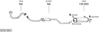 Układ wydechowy BOSAL SYS11641