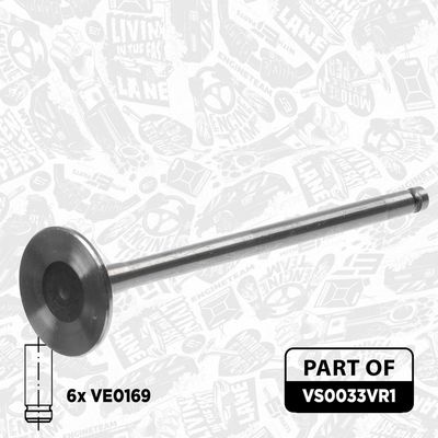 SET SUPAPE SUPAPă ADMISIE/EVACUARE ET ENGINETEAM VS0033VR1 4