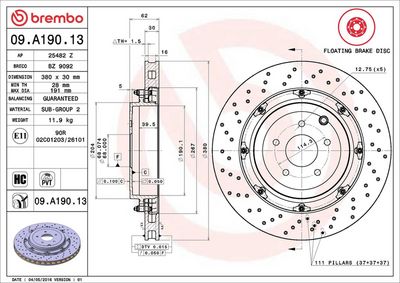 DISC FRANA BREMBO 09A19013 1