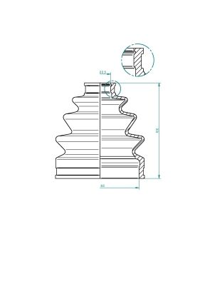 FALTENBALG ANTRIEBSWELLE LÖBRO 190972 1
