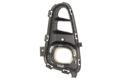 Voorbumper afdekking Voor Rechts (met verchroomde stipe, met mistlampgaten, plastic, zwart) past: KIA PICANTO III JA 03.17-05.20