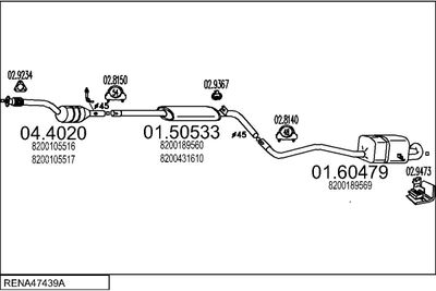 SISTEM DE ESAPAMENT MTS RENA47439A017719