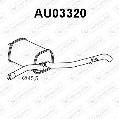 Глушитель выхлопных газов конечный VENEPORTE AU03320 для AUDI A2