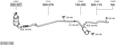 Układ wydechowy BOSAL SYS01168