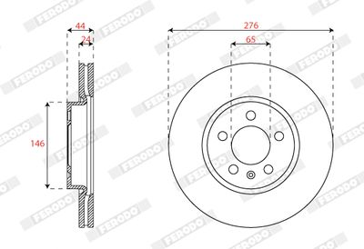 DISC FRANA FERODO DDF2664C 1