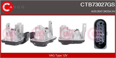 Hrdlo škrticí klapky CASCO CTB73027GS